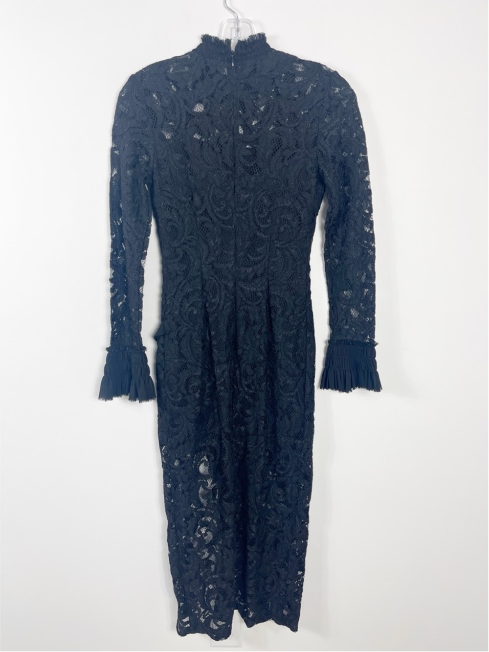 Alexis Fala Lace High Low Midi Dress Size XS Solid Black - Picture 8 of 10